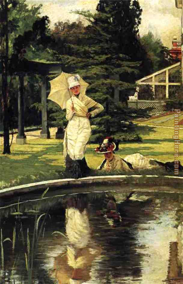 In an English Garden painting - James Jacques Joseph Tissot In an English Garden art painting